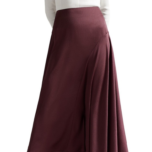 Ted Baker Terra Asymmetric Midaxi MIDI High Low Silky Skirt  Size Medium US 6 - Picture 5 of 10